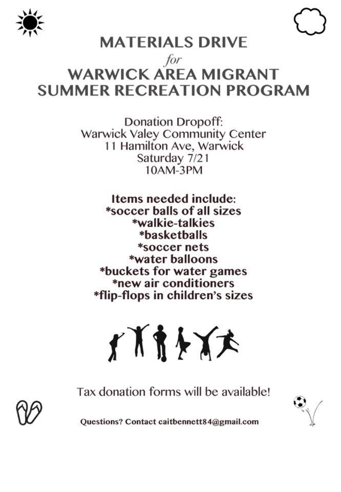 WAMC Summer Enrichment Program - Needed Donation Items